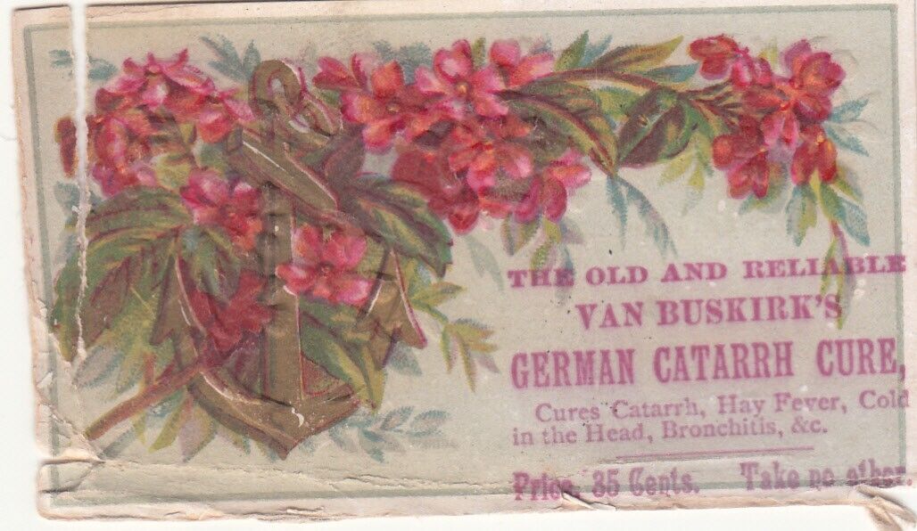 Van Buskir\'s German Catarrh Cure Chas Powers Syracuse Hanson\'s Corn Salve c1880s