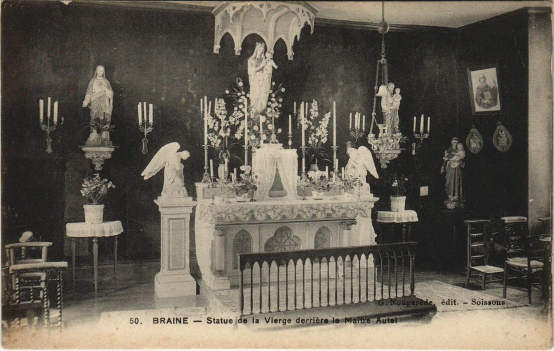 CPA BRAIN Statue of the Virgin behind the Master Altar (151983)