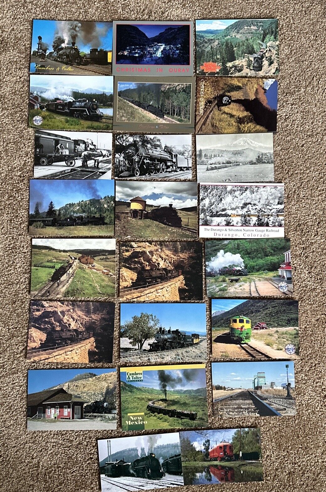Lot Of 23 Railroad Postcards