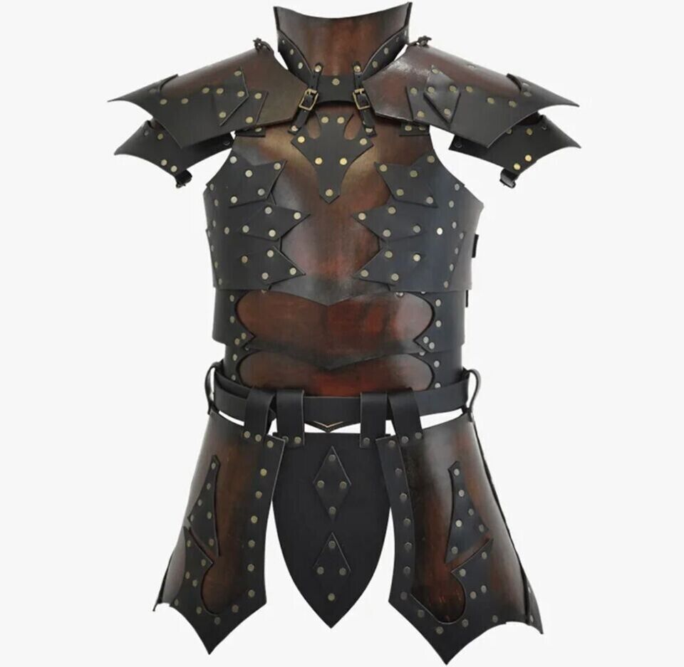 Medieval Gladiator Knight Cuirass PU Body Shoulder Armor Viking Warrior Cosplay