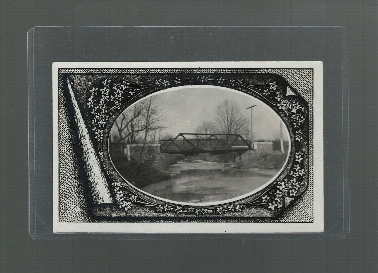 RPPC Brick Foundation Railroad Train Bridge Pennsylvania 1905