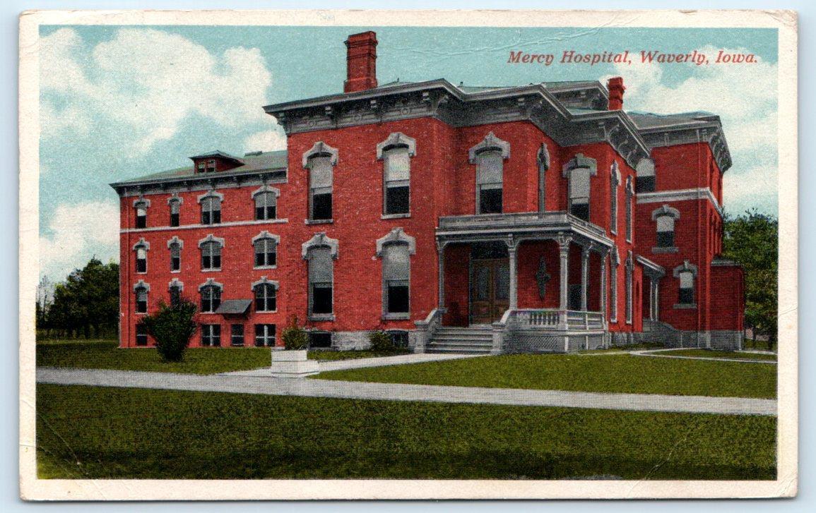 WAVERLY, IA Iowa ~ MERCY HOSPITAL 1923 Bremer County Postcard