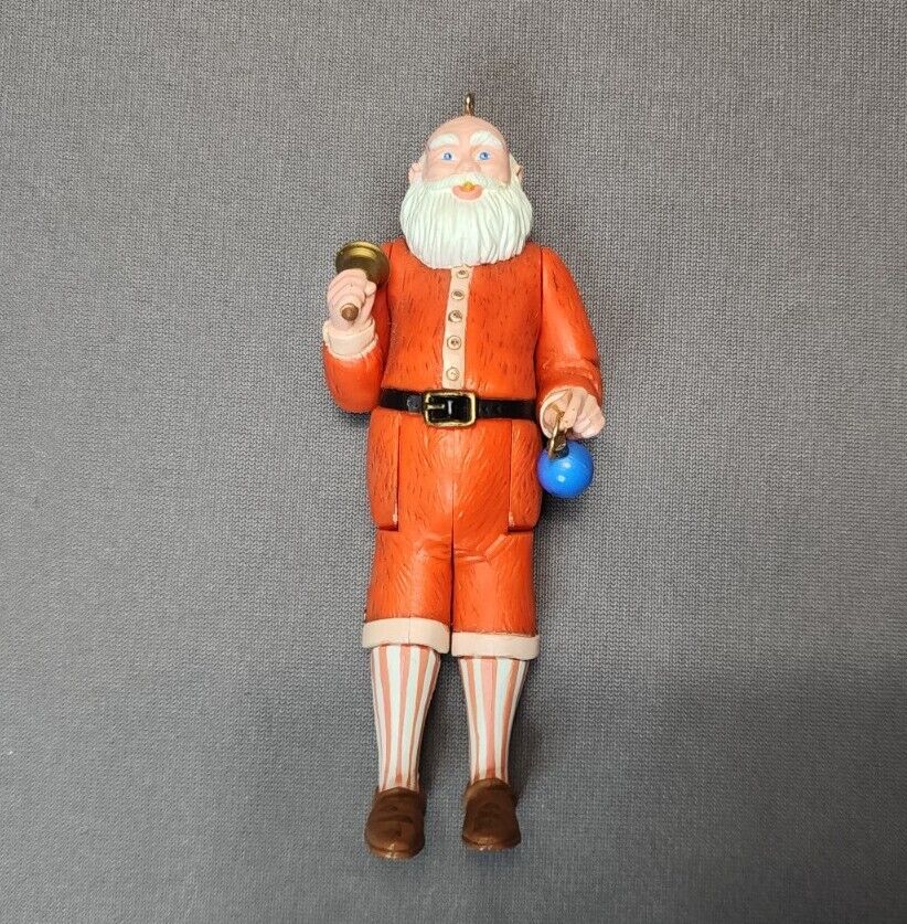 Vintage 1983 Hallmark Christmas Ornament Old Fashioned Santa Claus Articulated
