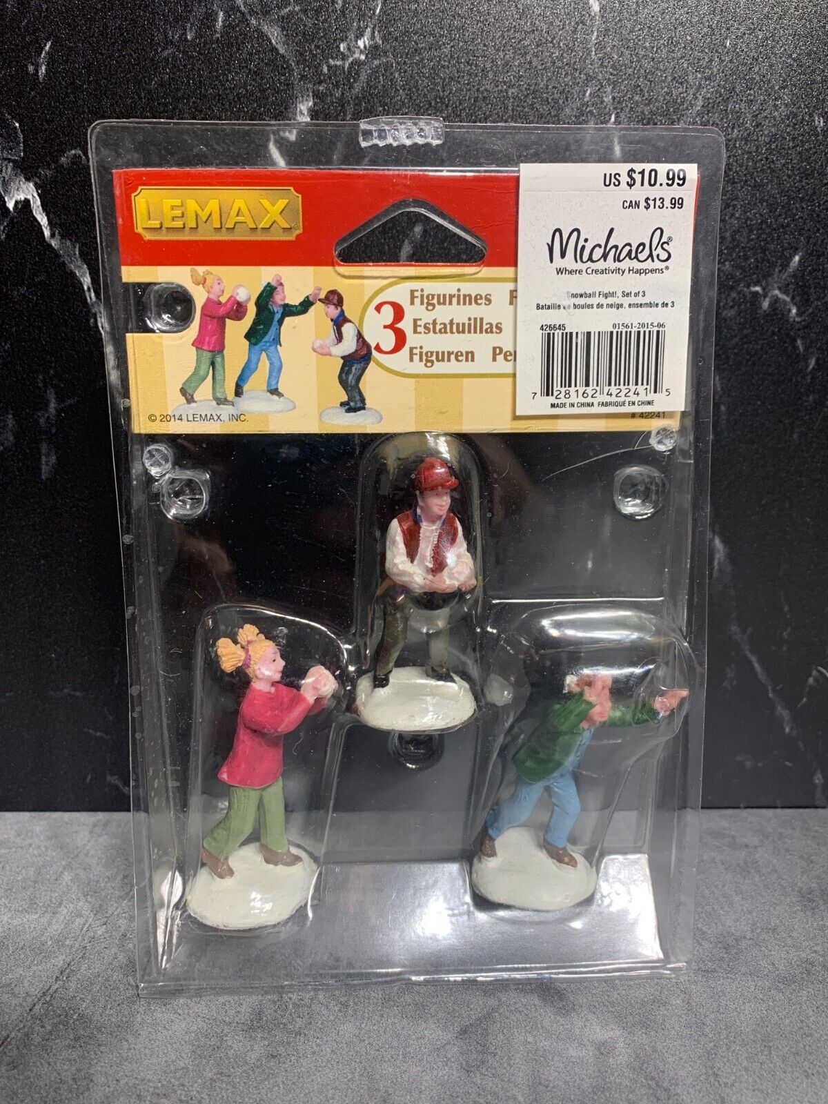 LEMAX Collection 2014 Poly-Resin Figurines, “Snowball Fight” 84841 Retired