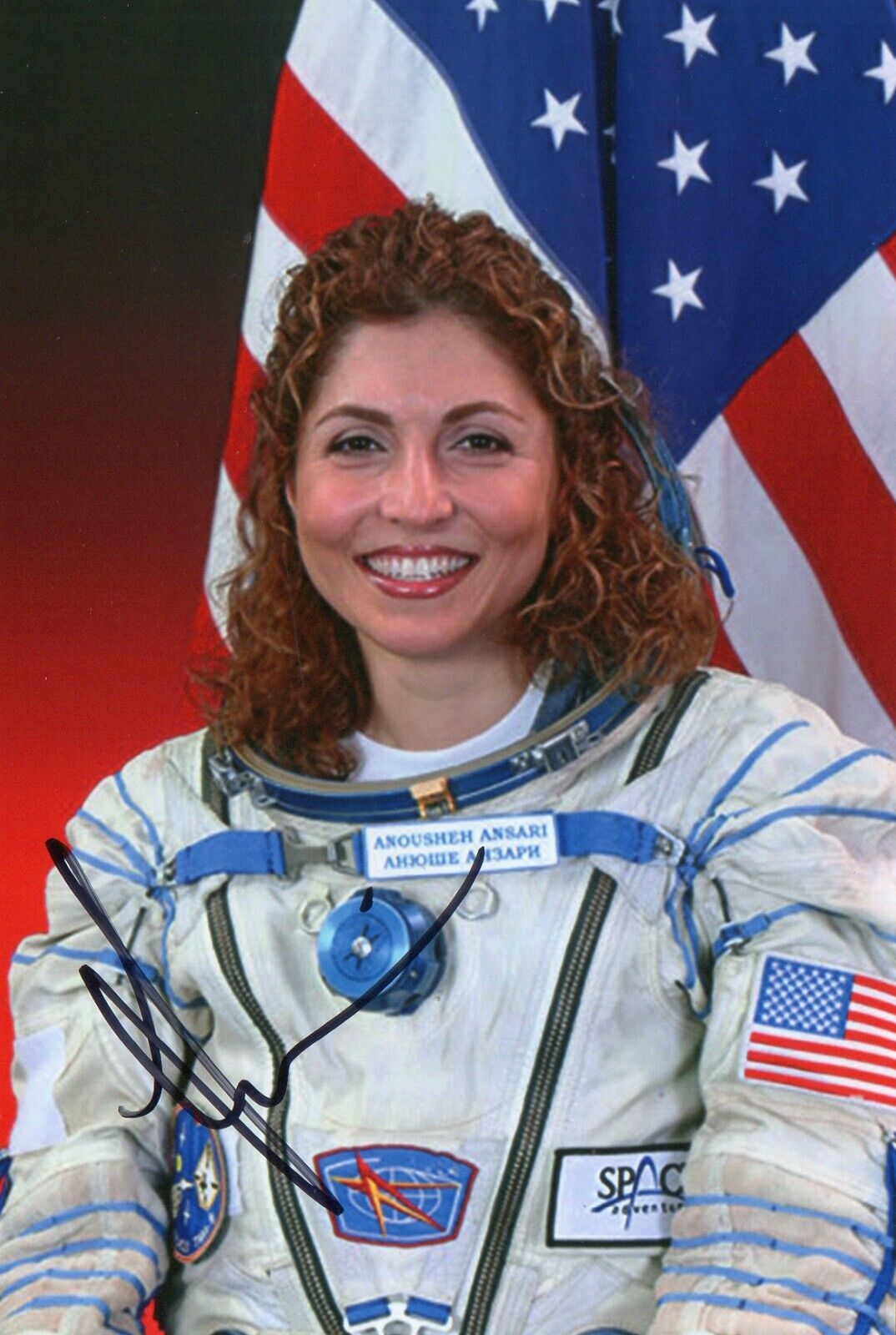 4x6 Original Autographed Photo of Iranian Astronaut Anousheh Ansari