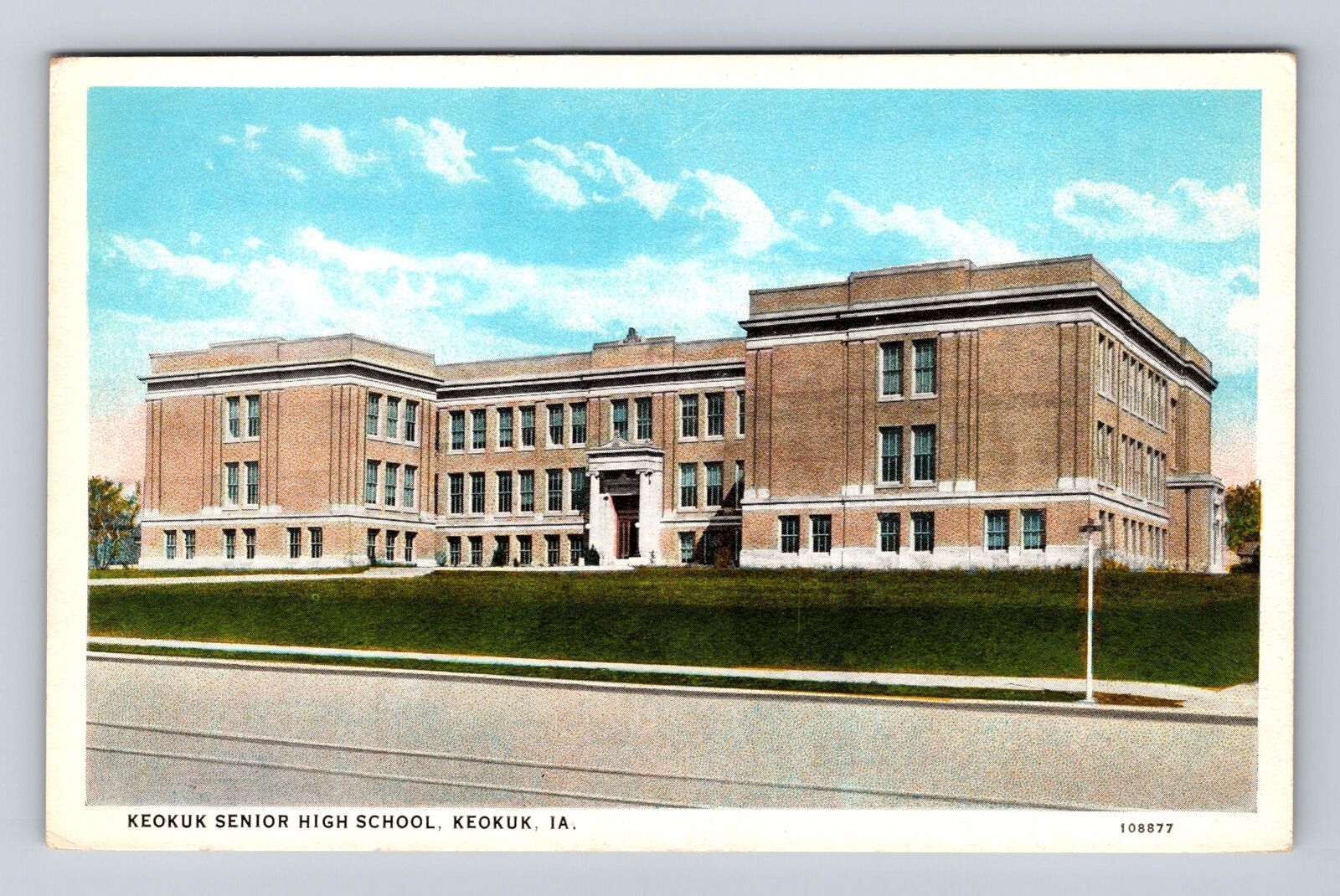 Keokuk IA-Iowa, Keokuk Senior High School, Antique, Vintage Souvenir Postcard