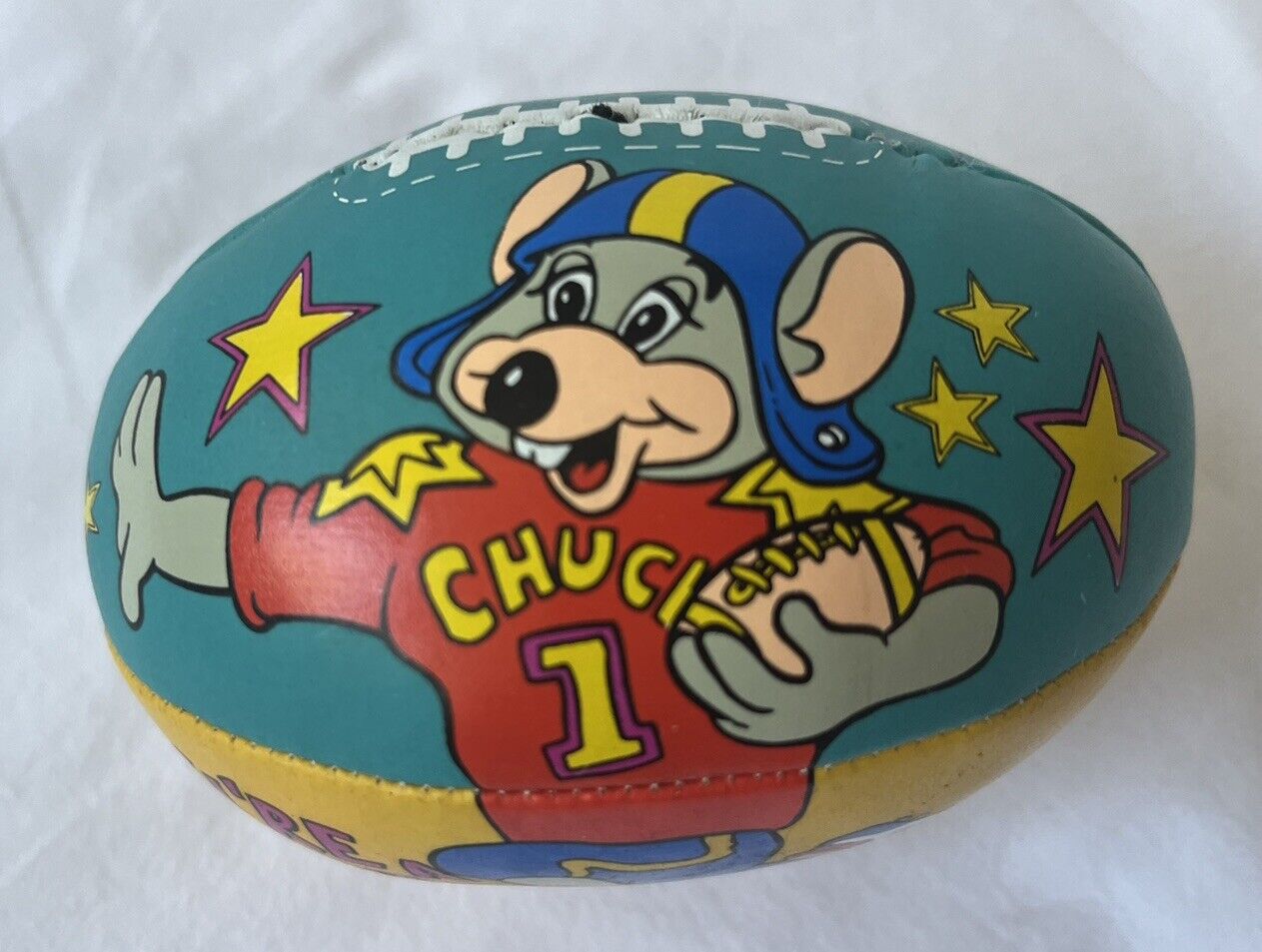 Vtg 90's Chuck E Cheese's Plush Football  ShowBiz Pizza Time You're A Winner