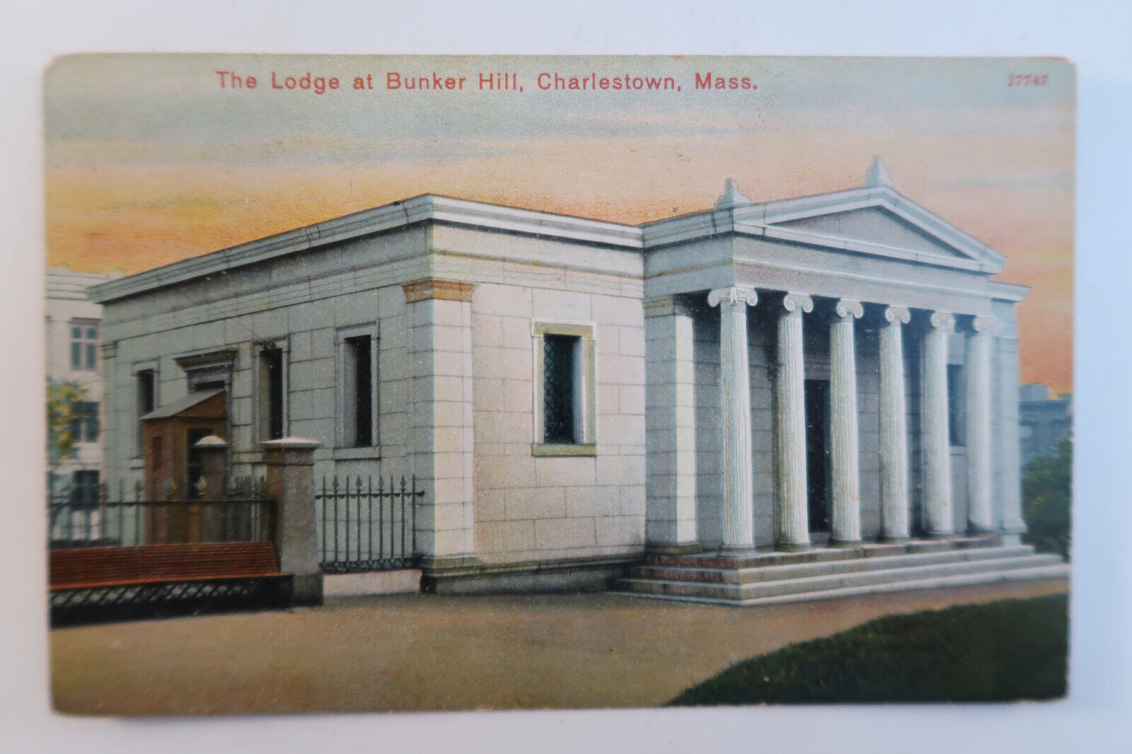 c. 1909 The Lodge at Bunker Hill Charlestown Mass. Vintage Postcard Reichner Bro