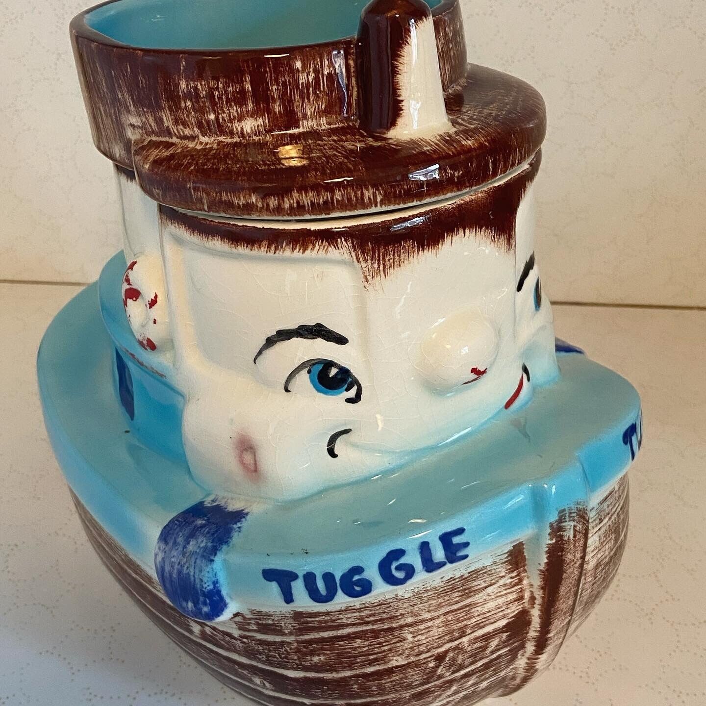Vintage Tuggle the Tugboat Cookie Jar Sierra Vista California 1940s - 1950s
