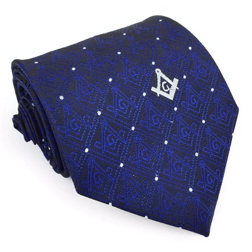Masonic Master Mason Blue Tie