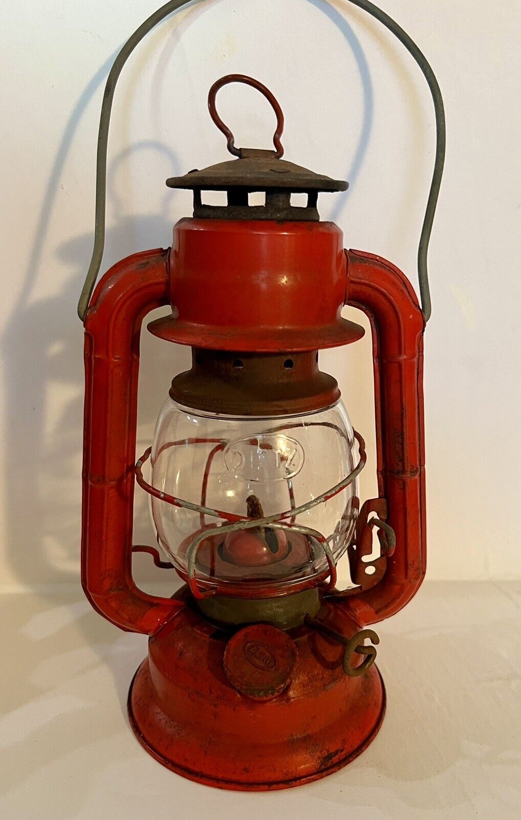 Vintage Dietz No. 50 8 1/2” Red Lantern Made In Hong Kong Used