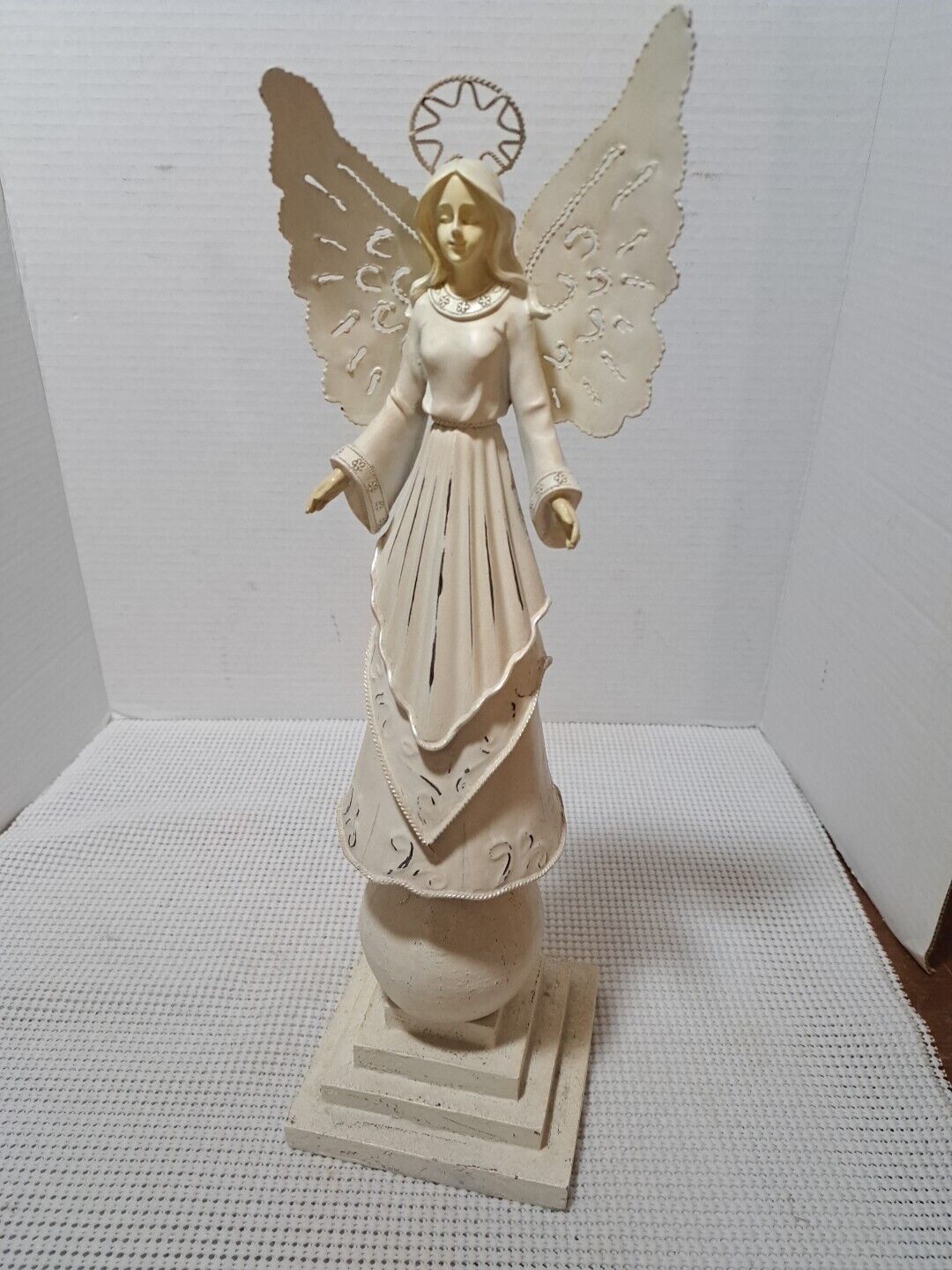 Vintage White (Resin Fairy/Angel )with Metal Wings
