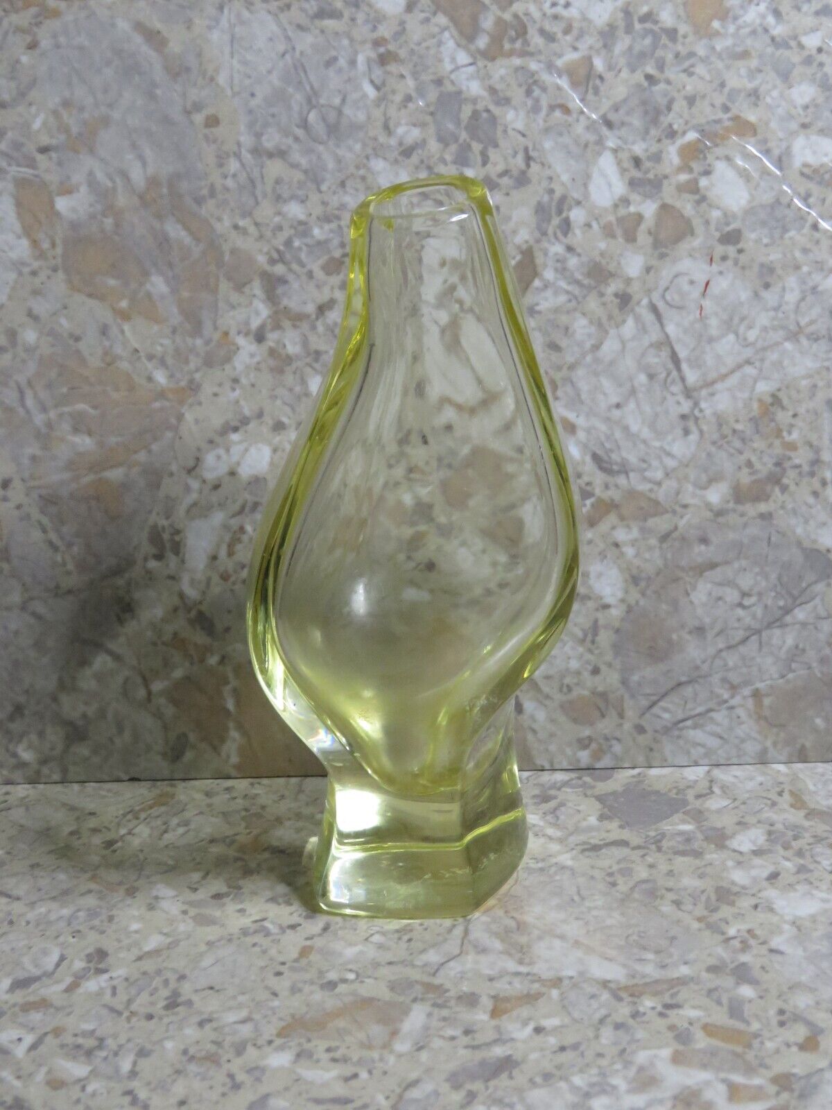 Miloslav Klinger Sklo Zelezny Citrine Yellow Alexandrite Art Glass Bud Vase 5\