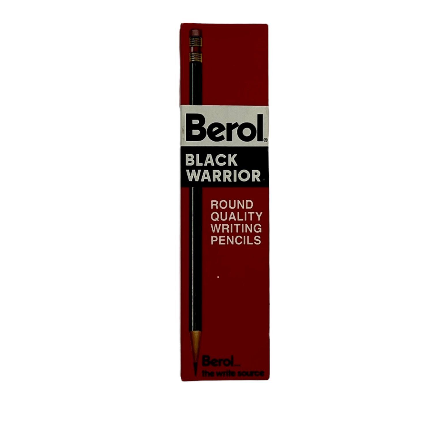 (12) BEROL BLACK WARRIOR 372-2 Medium Soft Vintage Pencils New Unsharpened Box