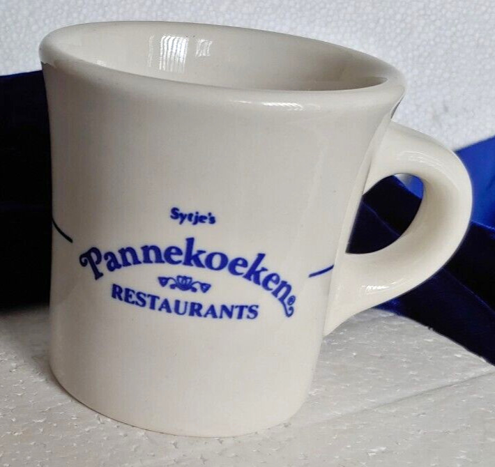 Sytje\'s Pannekoeken Huis Restaurants Heavy Ceramic Mug White - Vintage