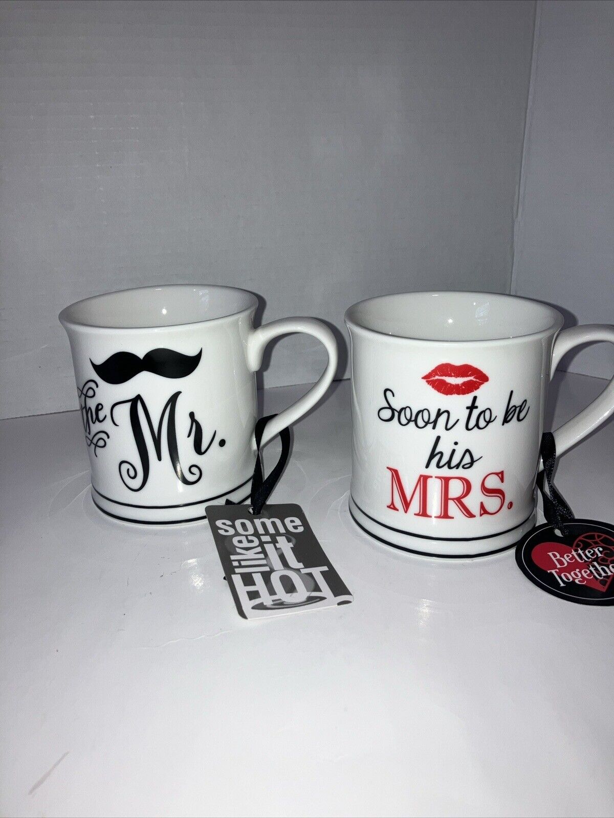 The Mr & Mrs Newlywed Coffee Mug Set Some Like It Hot Celebrate Wedding Shower 
