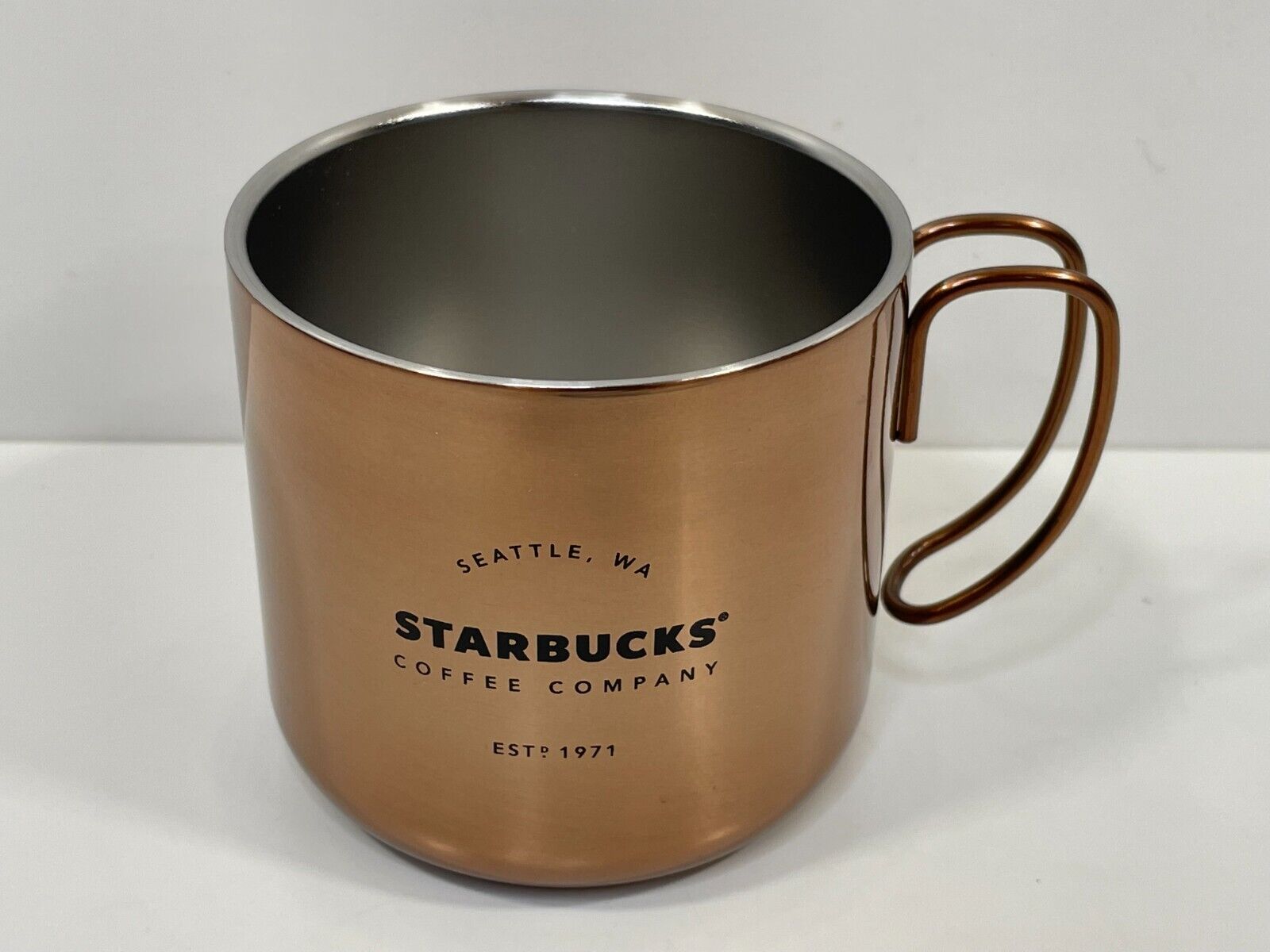 Starbucks 2016 Gatherings 12 oz Cup Copper Metal Stainless Steel Camping Wire