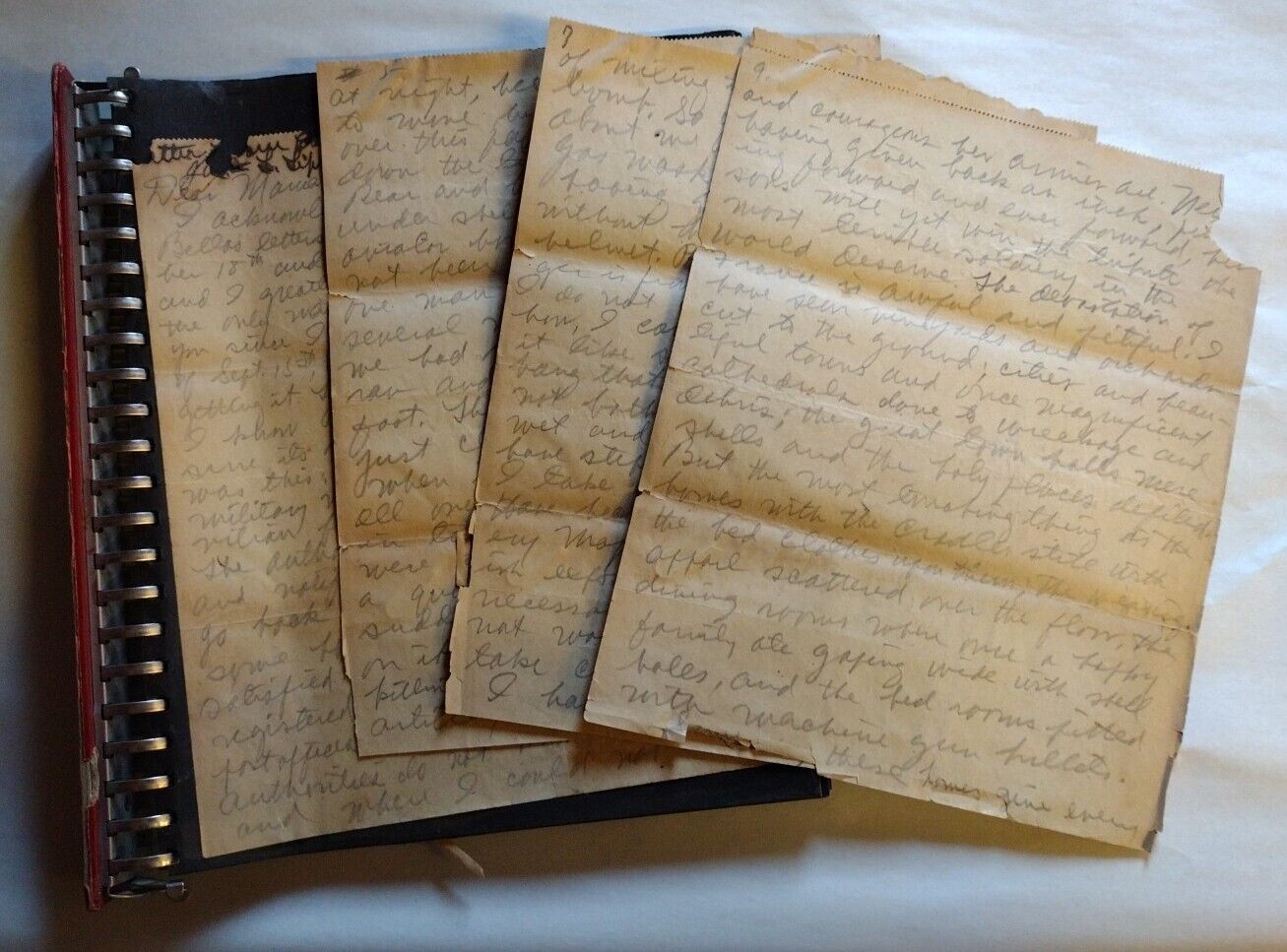 Rare 10 Page WWI Letter WAR Soldiers Killed Oct. 28, 1918 Texas A&M Captain