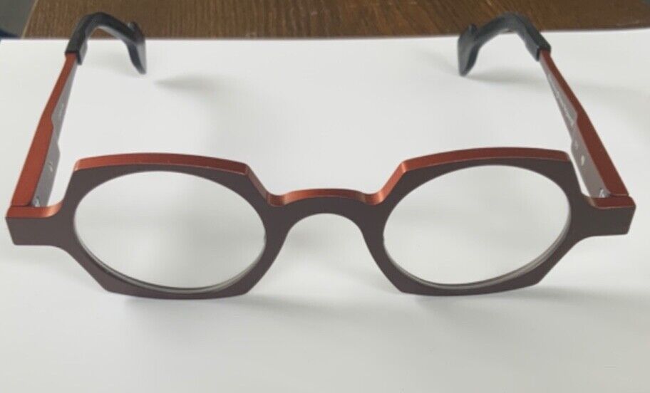 New Rare Theo Awasa Eyeglasses Frame Belgium Pure Alu 115 with box 