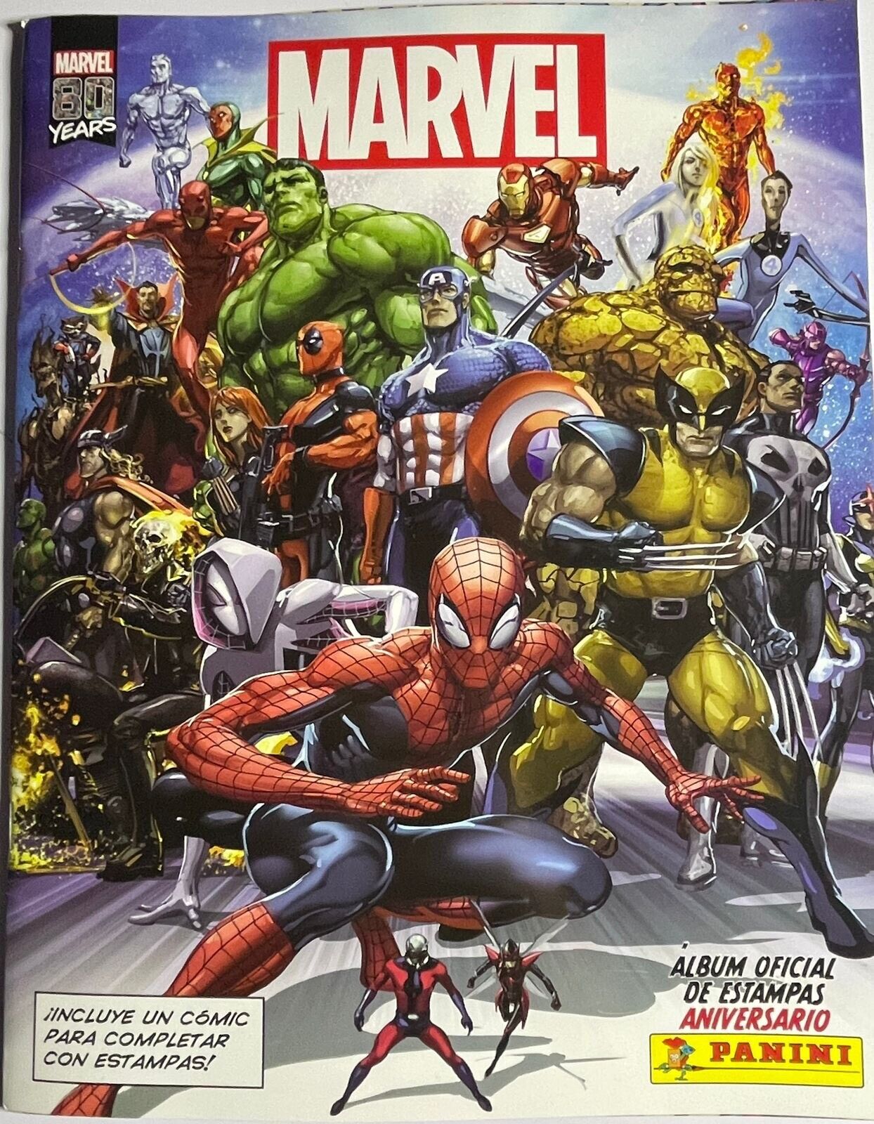 Panini Marvel 80th Year Anniversary Softcover Sticker Album Spiderman Thor Hulk