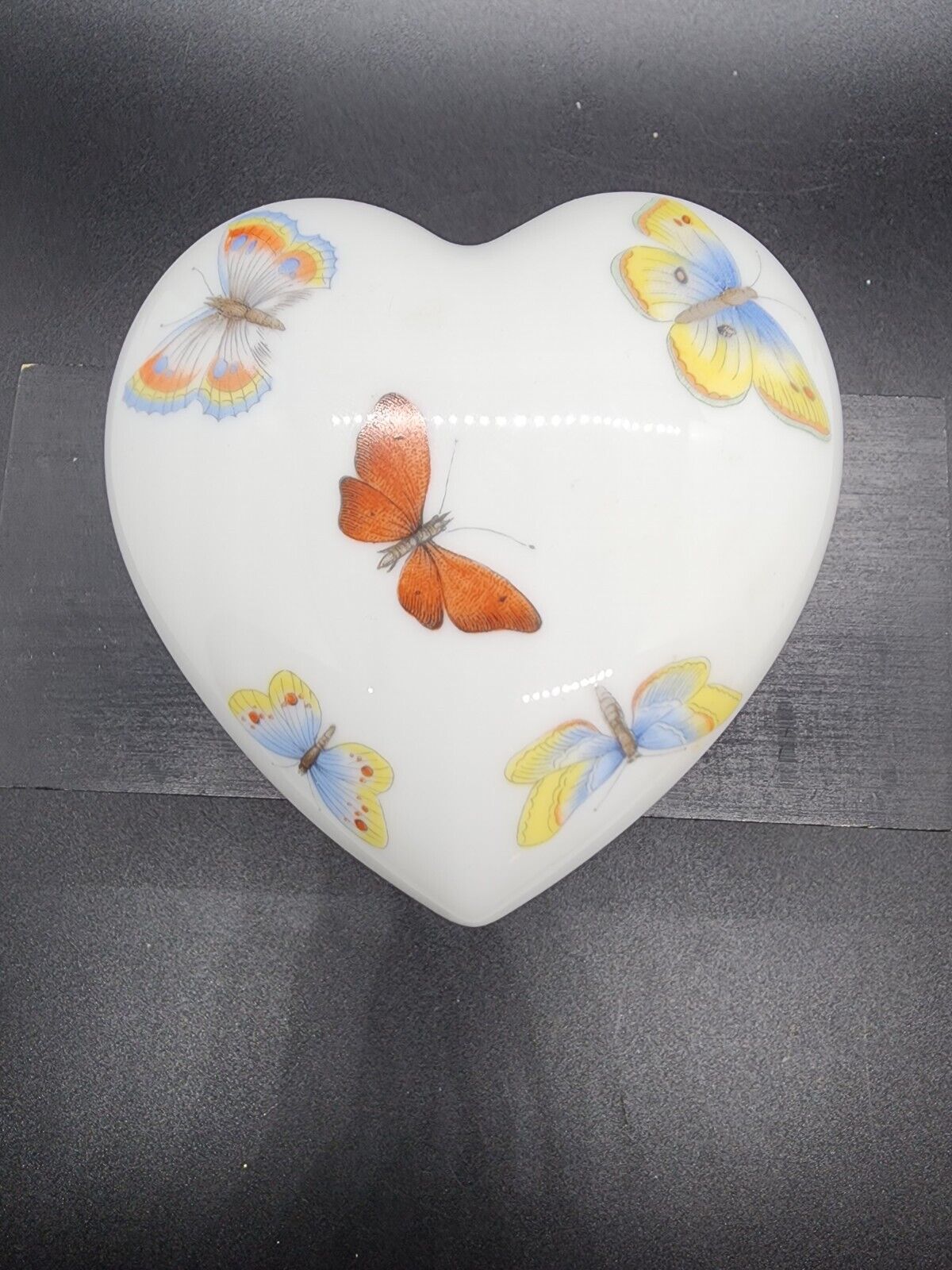 Limoges France Heart Shaped Hand Painted Trinket Dish