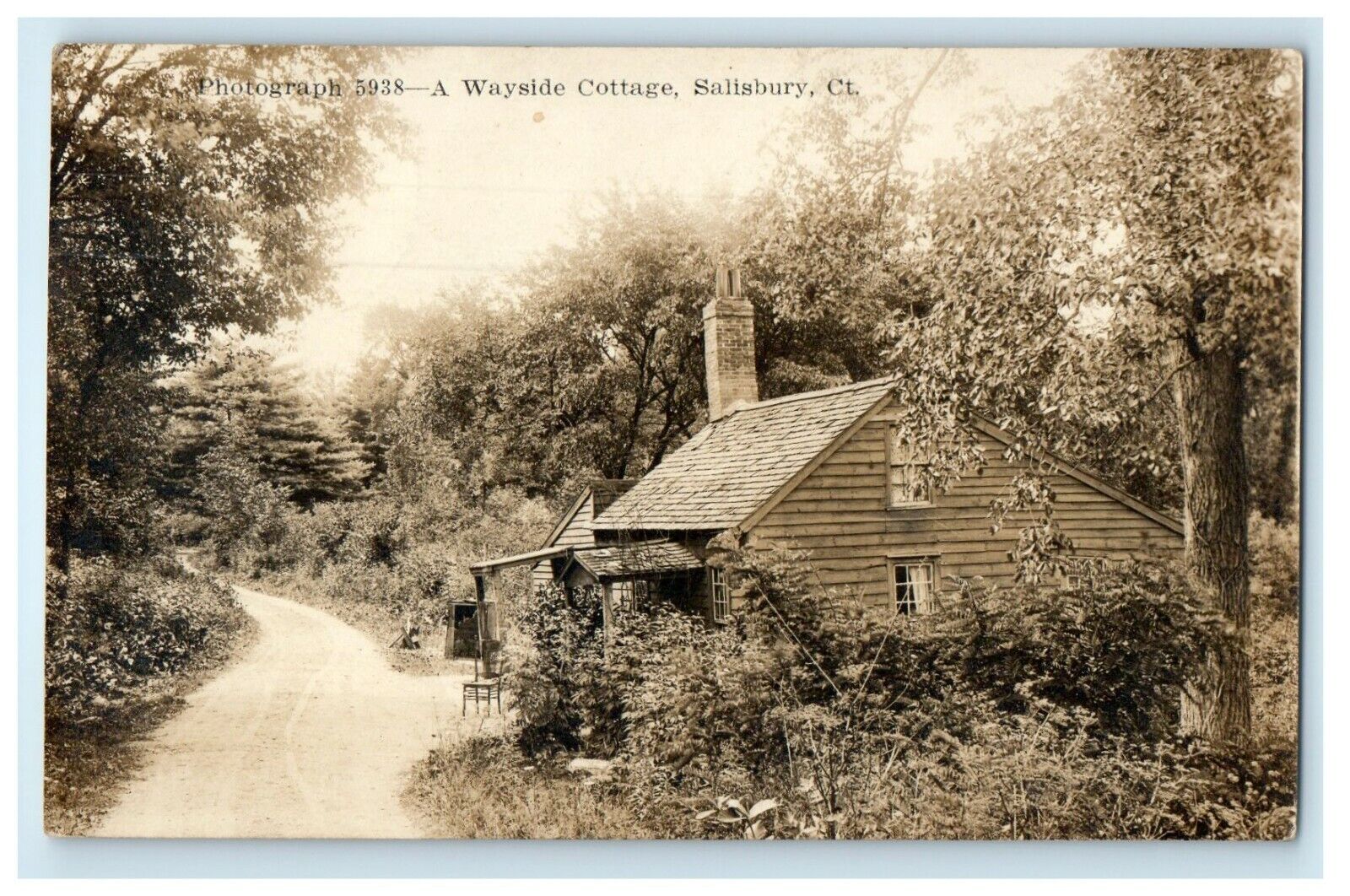 c1910's A Wayside Cottage Salisbury Connecticut CT RPPC Photo Antique Postcard