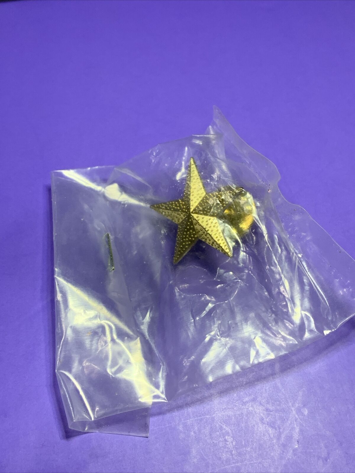Gold Star Gold Tone Vintage Lapel Pin New Star Pin Back