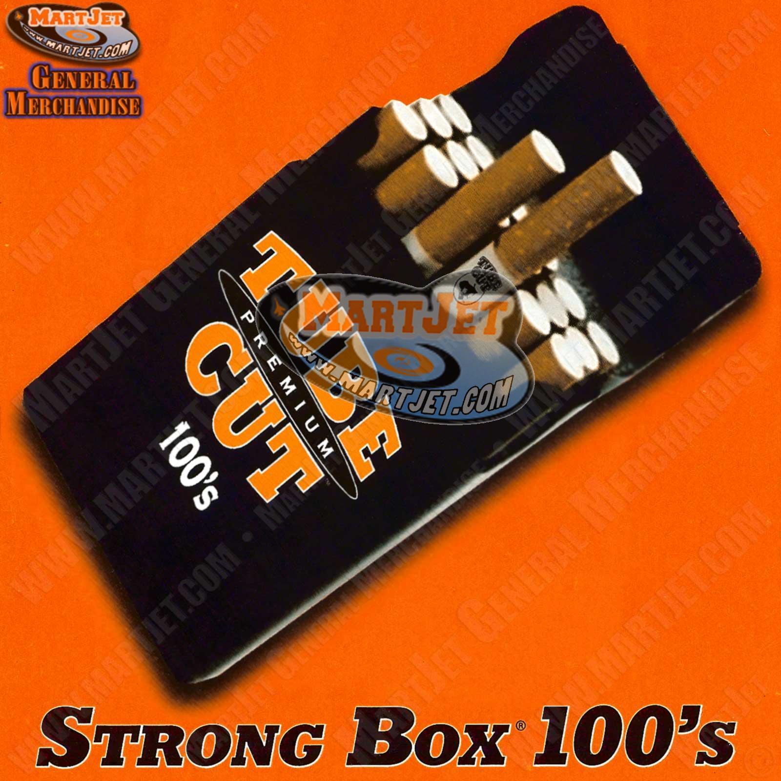 NEW 100mm Black Strong-Box Flip Cigarette Case Long 100s Hard Crushproof Plastic