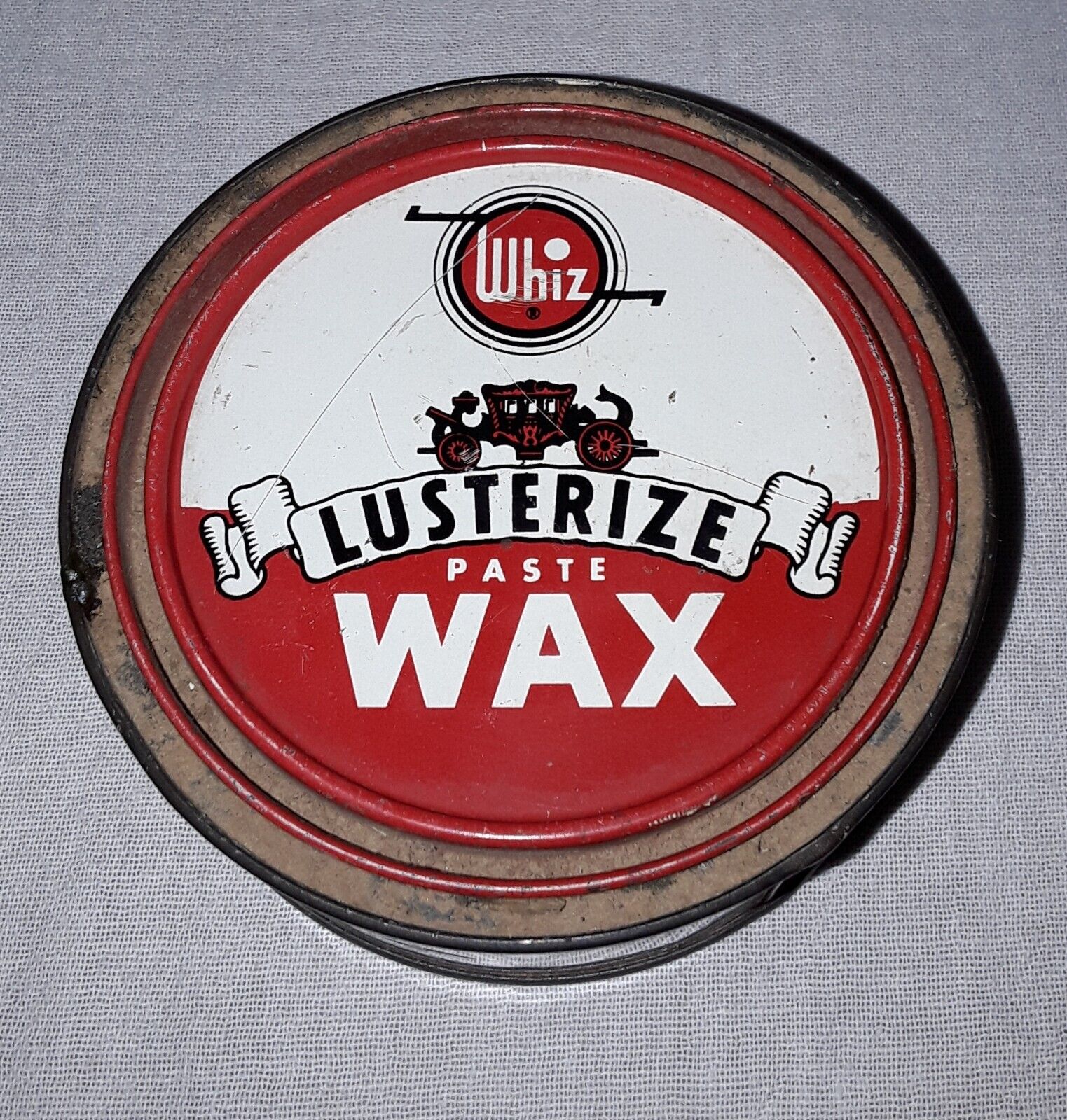 VINTAGE WHIZ LUSTERIZE PASTE WAX CAN