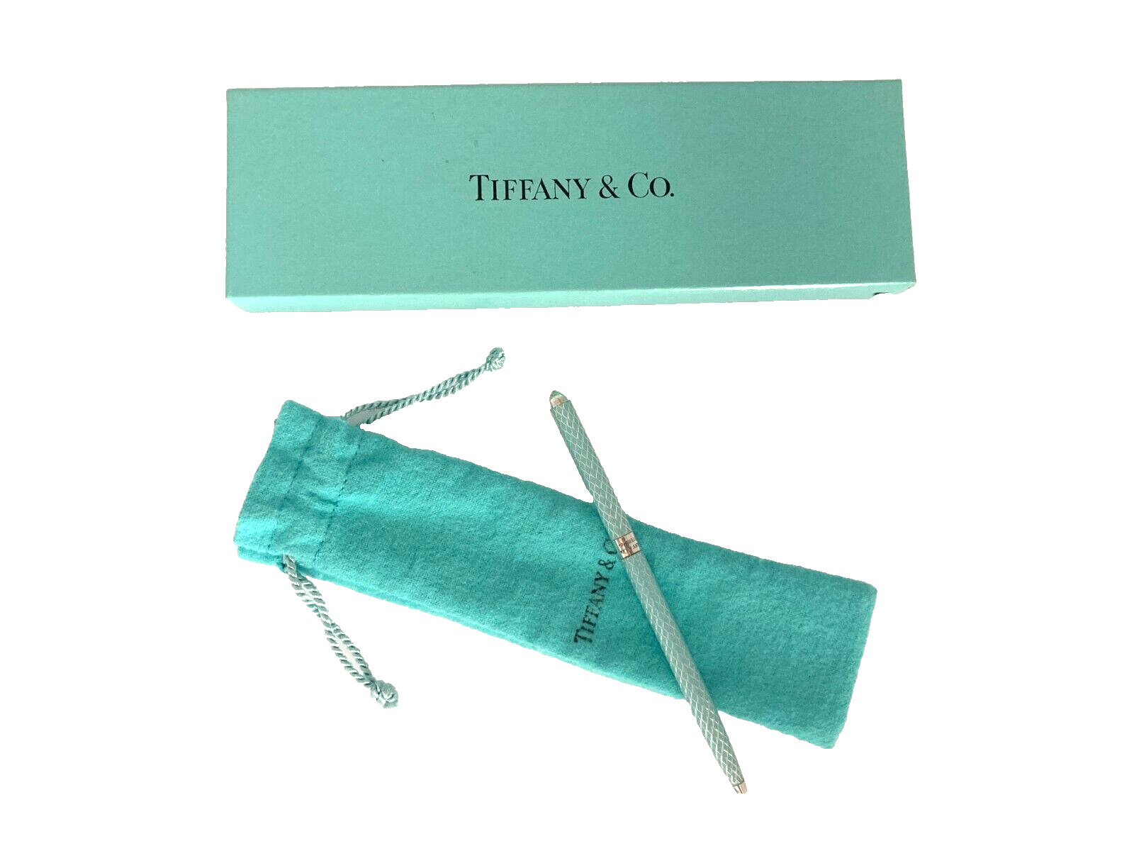 Vintage Tiffany & Co. Sterling Silver Ballpoint Purse Pen with Box and Dust Bag
