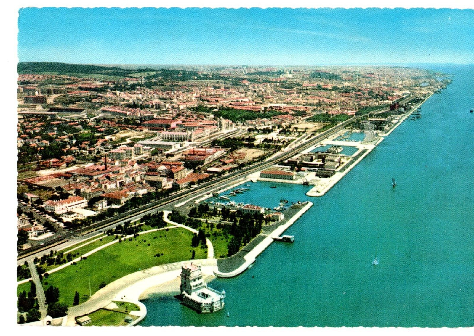 Air Sight of Belem, Portugal Postcard