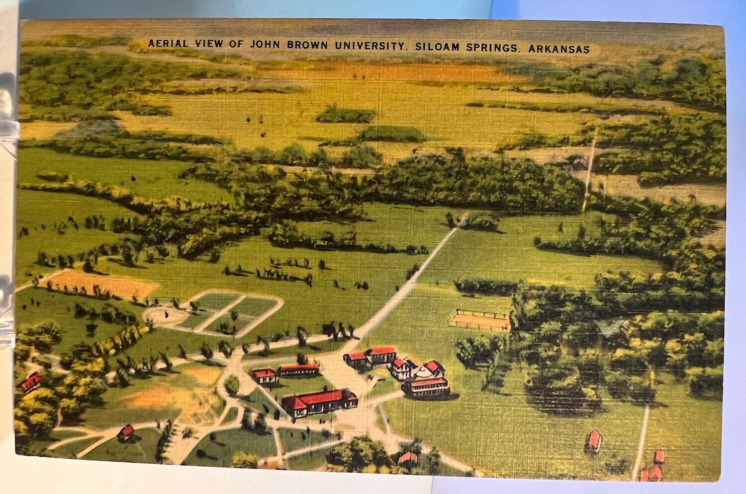 Postcard - Aerial View of John Brown University in Siloam Springs, Arkansas AR