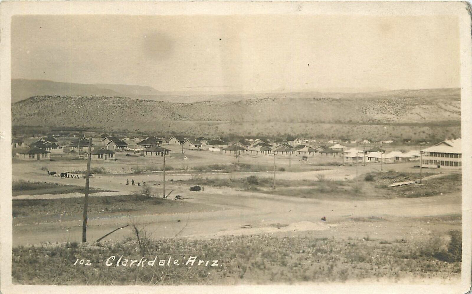 Postcard RPPC Arizona Clarkdale Yavapai Birdseye C-1910 23-5568