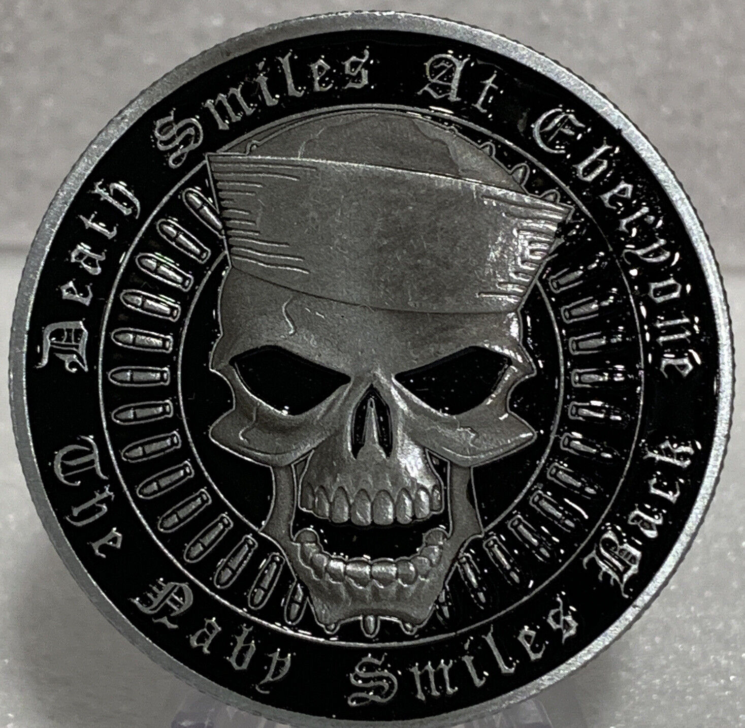 * US Navy Challenge Coin Death Smiles at Eberyone / The Navy Smiles Back Coin