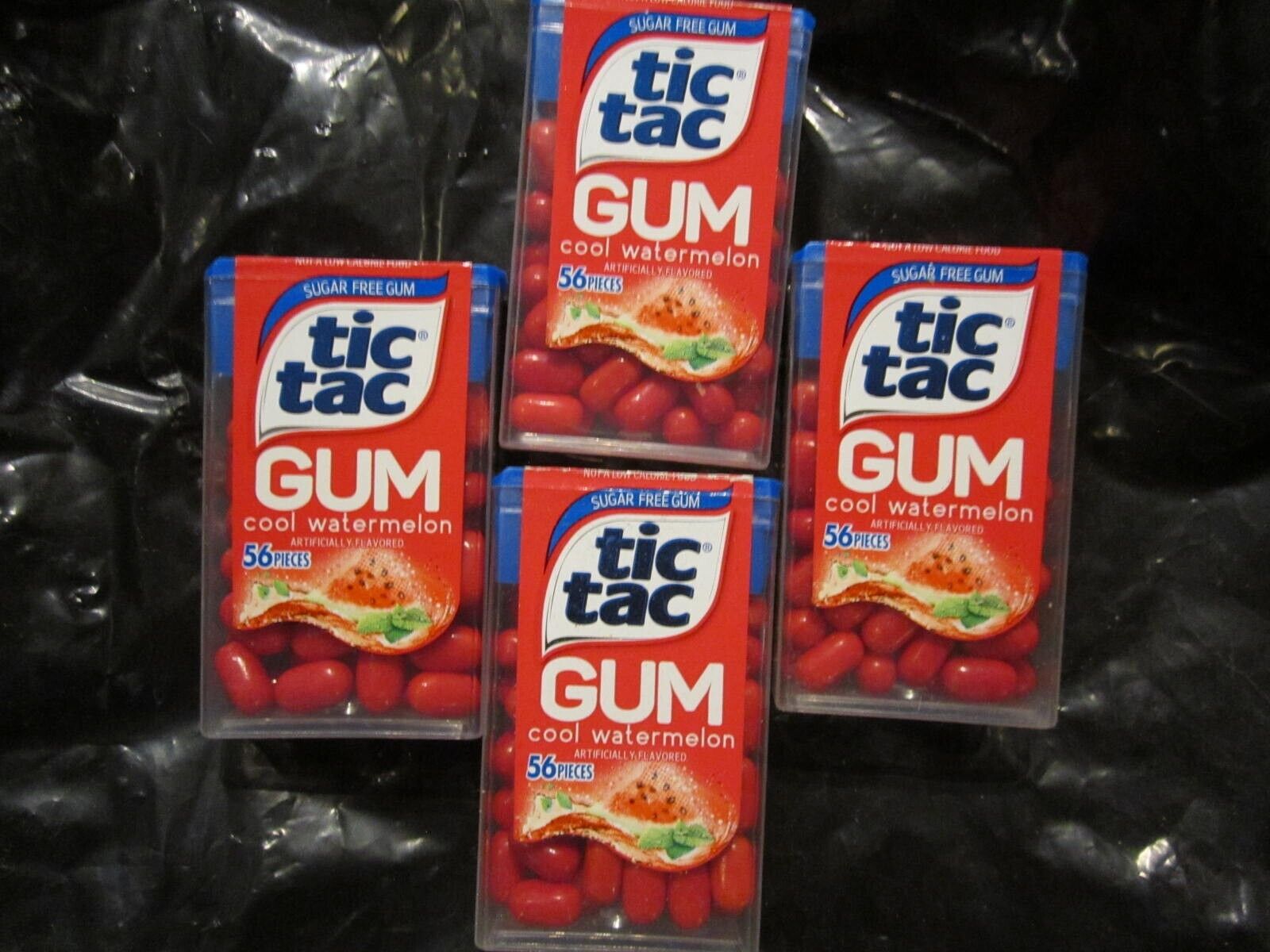 Tic Tac Gum Watermelon 4 sealed Collector Packs 56 Pieces of tic tac gum in each