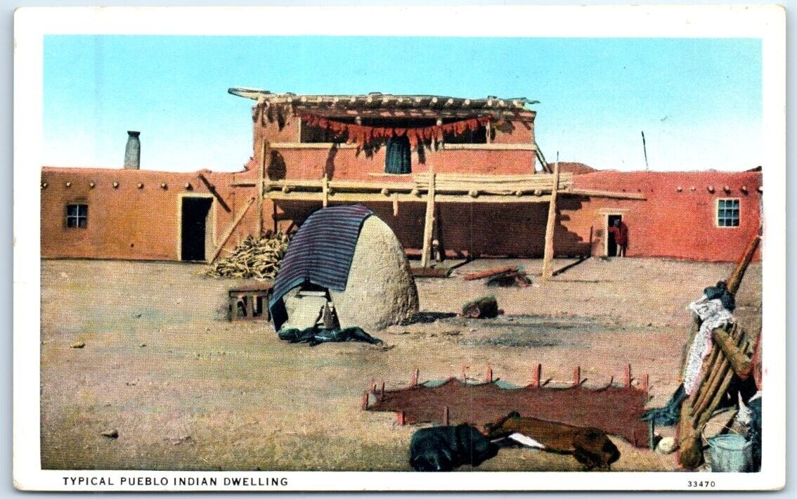 Postcard - Typical Pueblo Indian Dwelling
