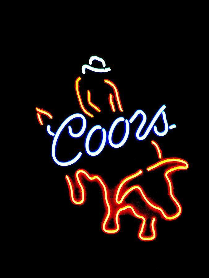 New Coors Bull Rider Neon Light Sign 24