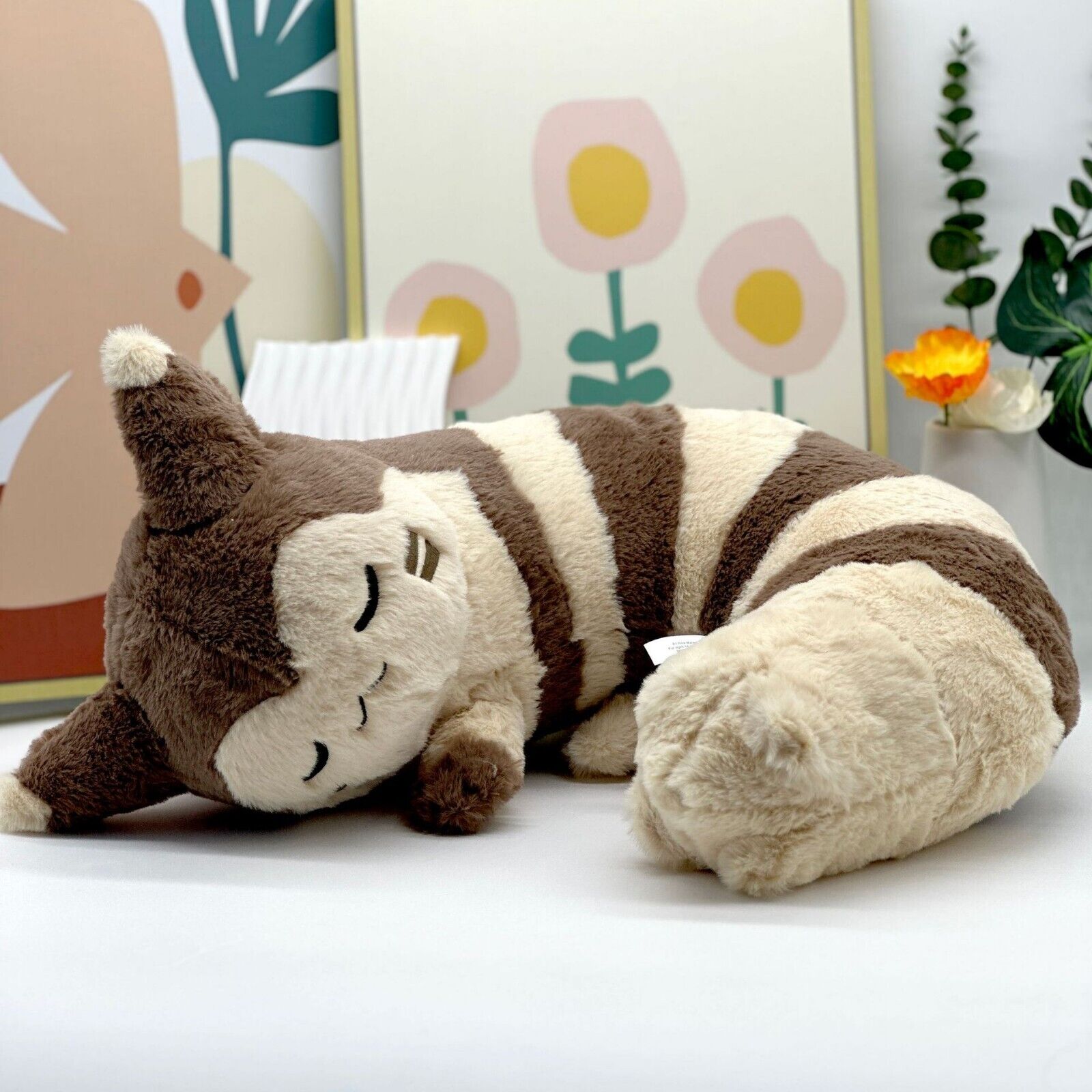 Furret Plush Doll U Shape Neck Pillow Soft Toy Japan Anime Collection Doll 45cm
