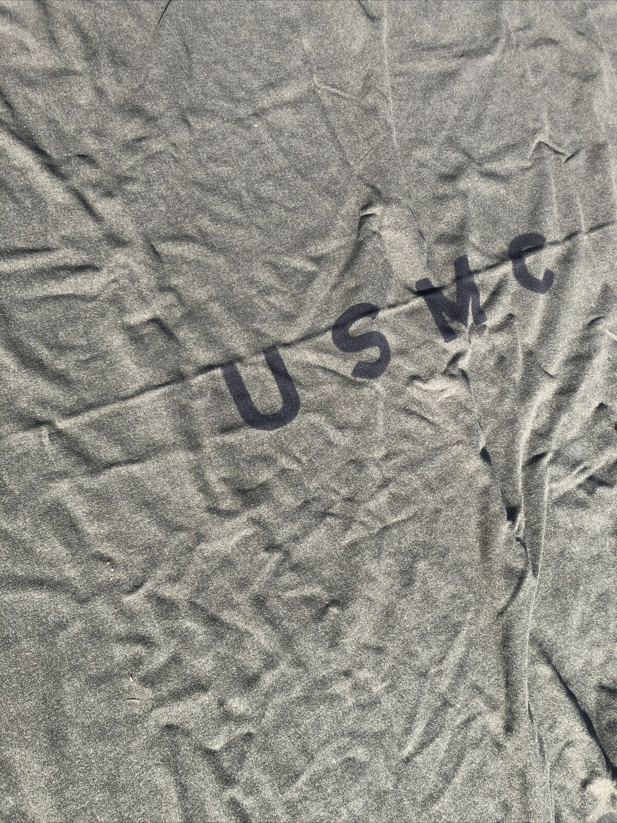 Vintage USMC Wool Blanket WWll   84\