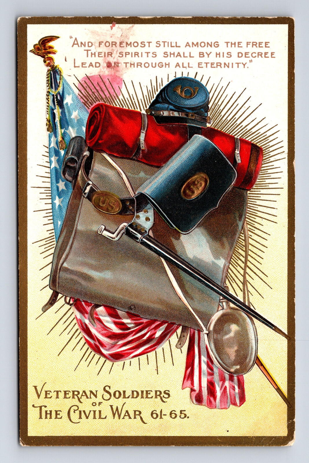 Veteran Soldiers of The Civil War 61-65 Decoration Day Series Postcard