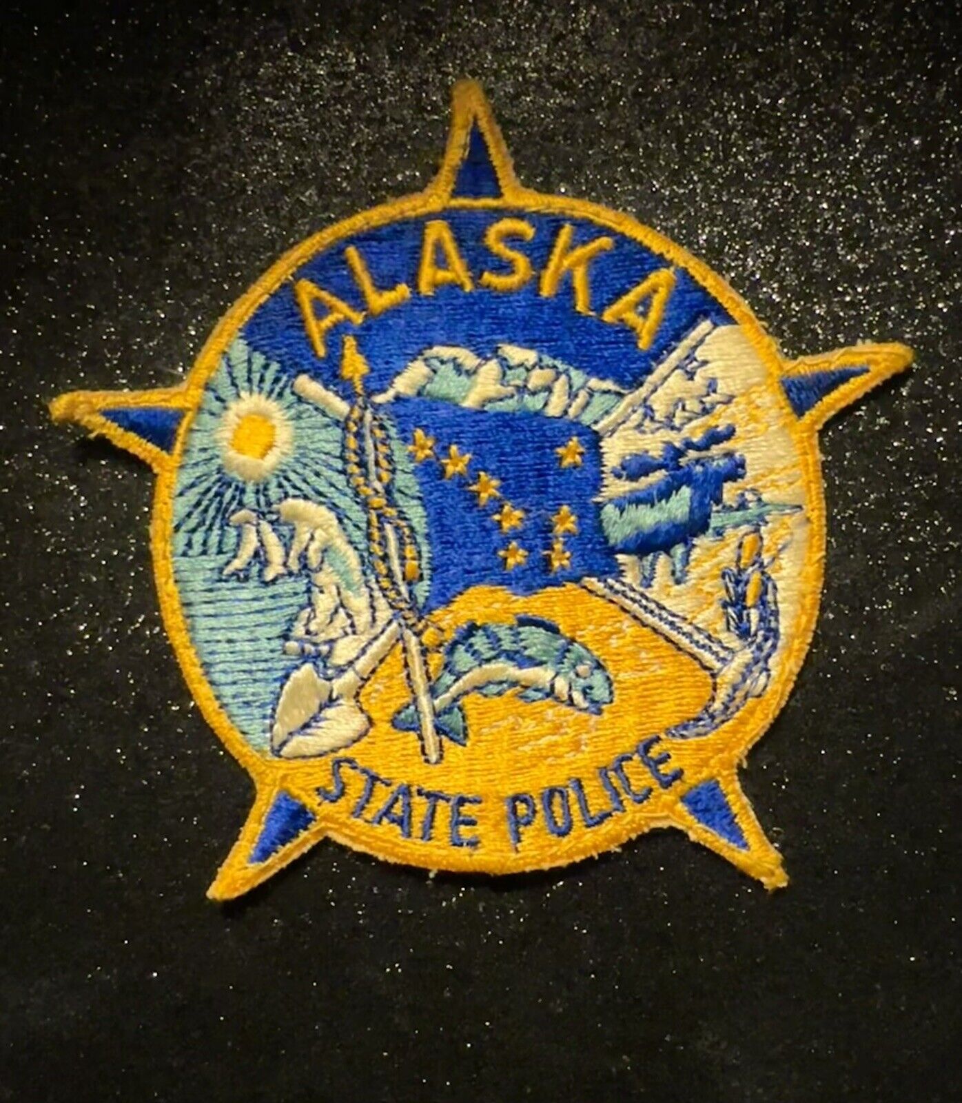 Vintage Alaska State Police Shoulder Patch AK 5” 1960's Issue ~ RARE