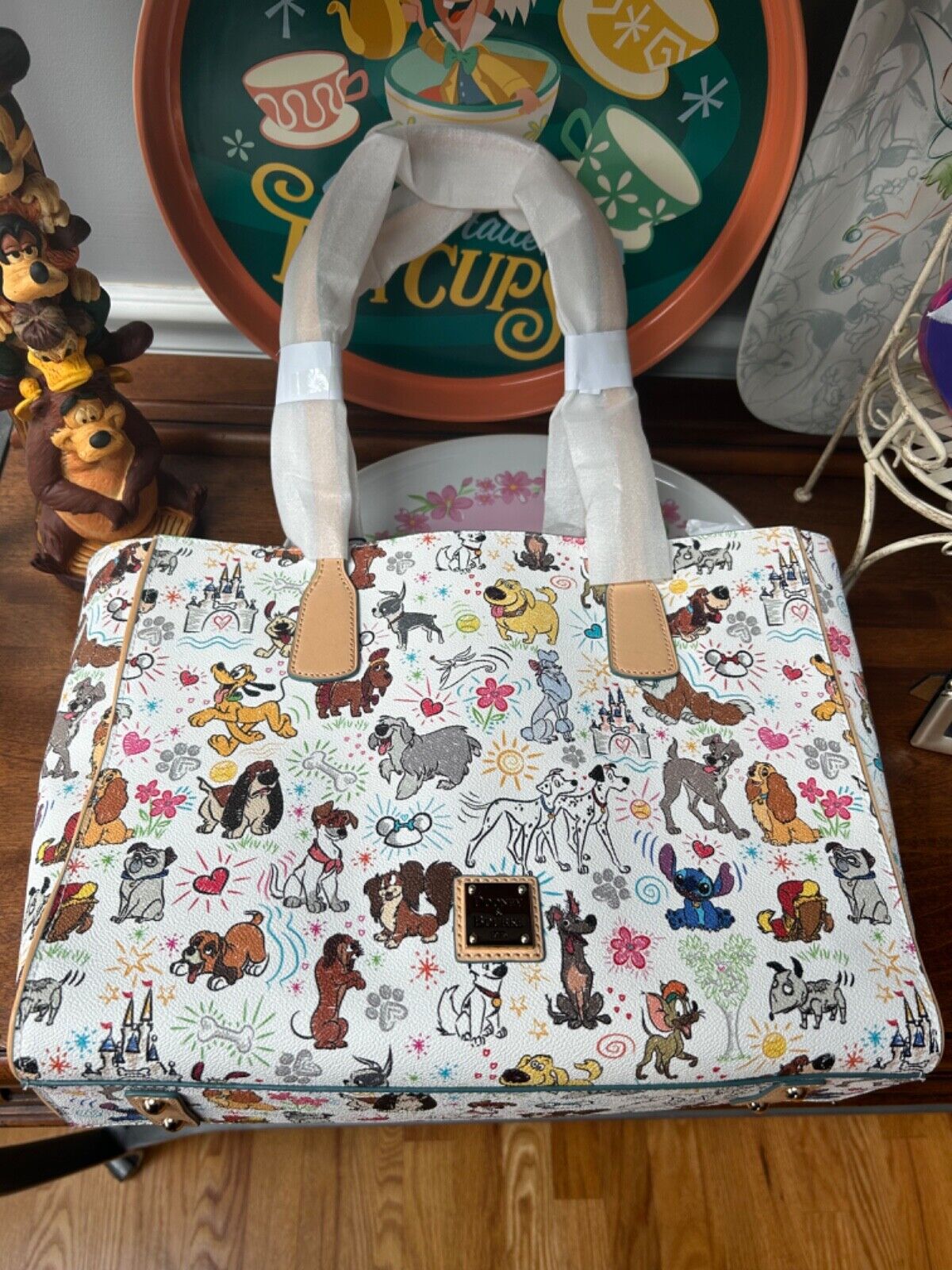 Disney Dooney & Bourke Dogs Sketch Tote Bag  RARE NWT Authentic Never Used