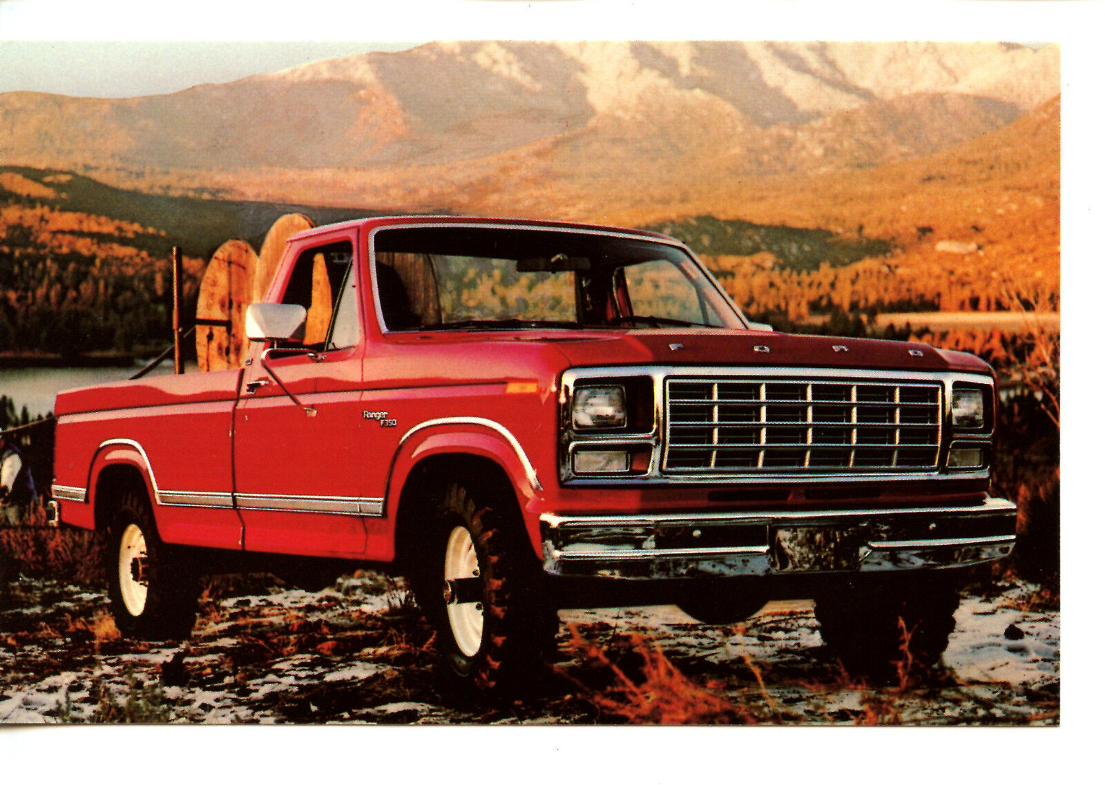 1980\'s Ford Tough 4 x 4 Pickup Truck-Twin Traction-Vintage Advertising Postcard