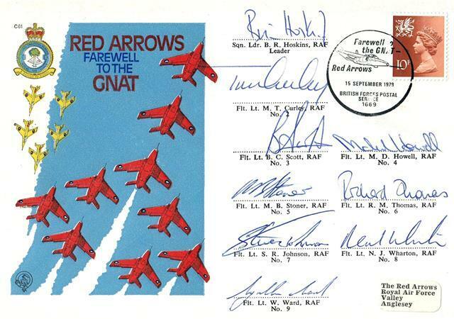 RAF Museum C61 - Red Arrows Gnat Farewell - Signed by All Nine Crew Members