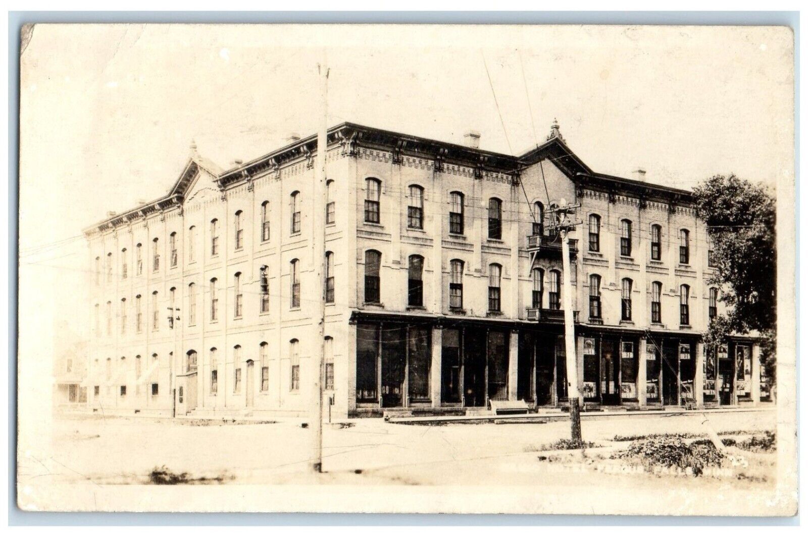c1910's Grand Hotel Fergus Falls Minnesota MN RPPC Photo Posted Antique Postcard