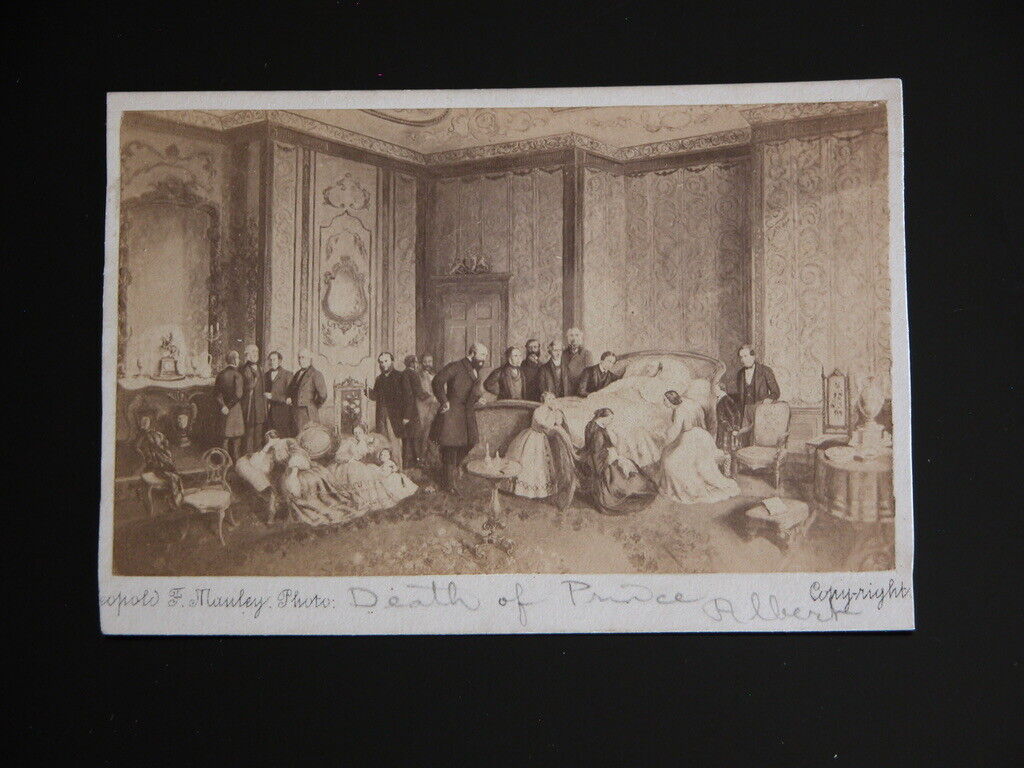 Prince Albert Deathbed CDV Portrait Albumen Print Photo Leopold F. Manley 1863