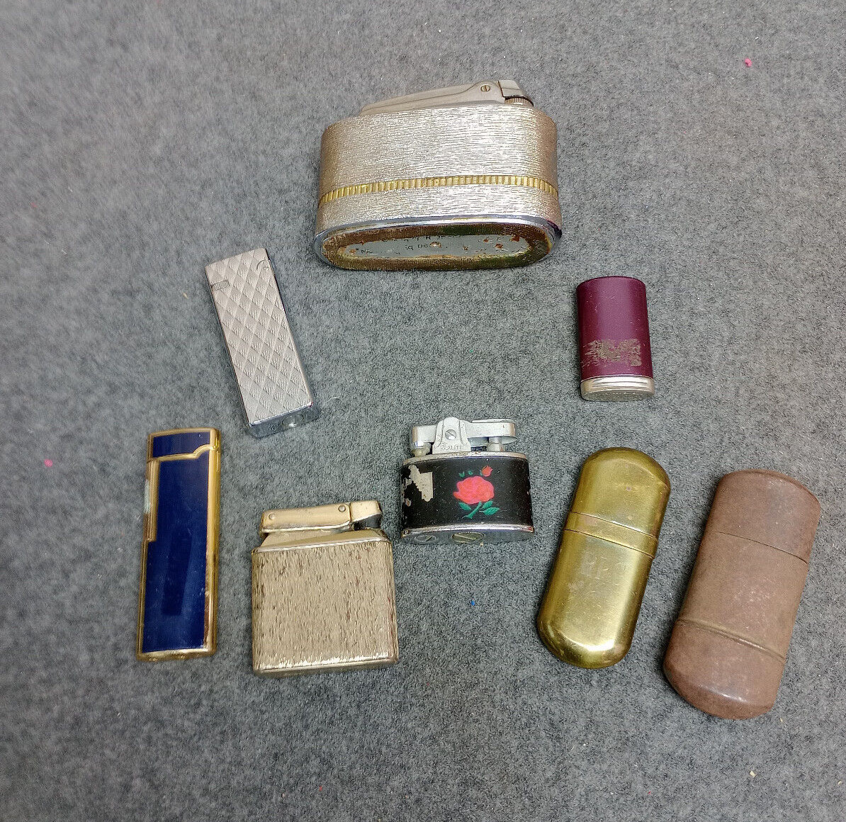 Vintage Cigarette Pocket Lighters - Lot of 8