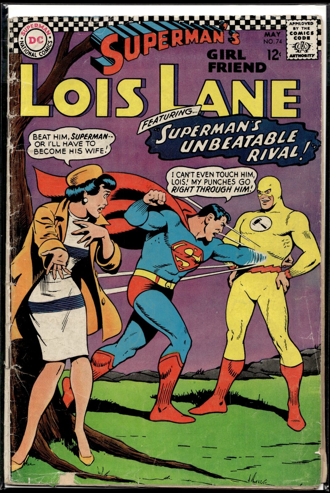 1967 Superman\'s Girlfriend Lois Lane #74 1st Bizarro Flash DC Comic