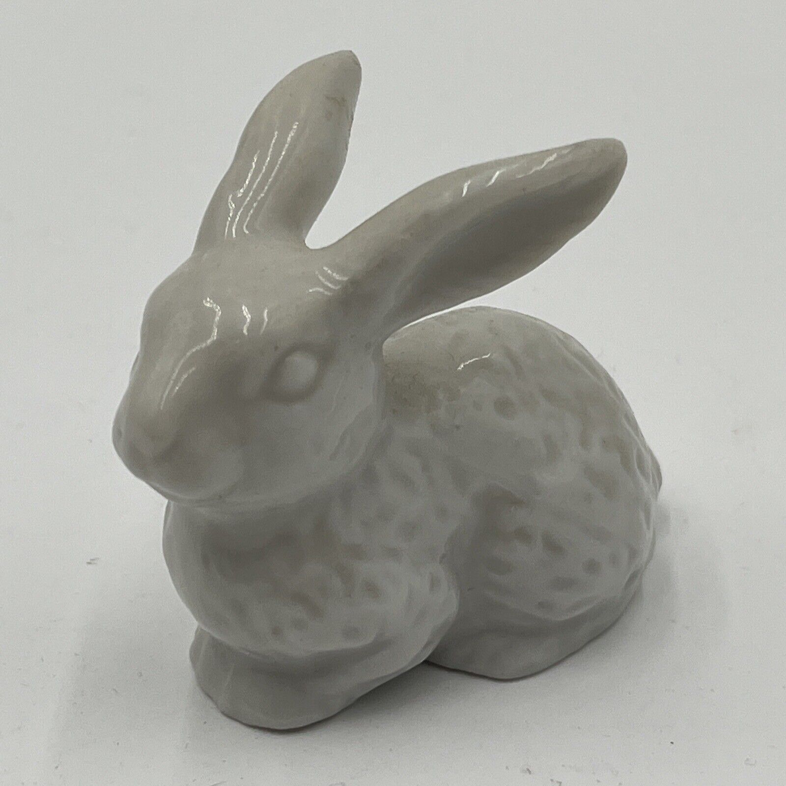 Vintage Porcelain White Bunny Rabbit Figurine Made In  O C Japan