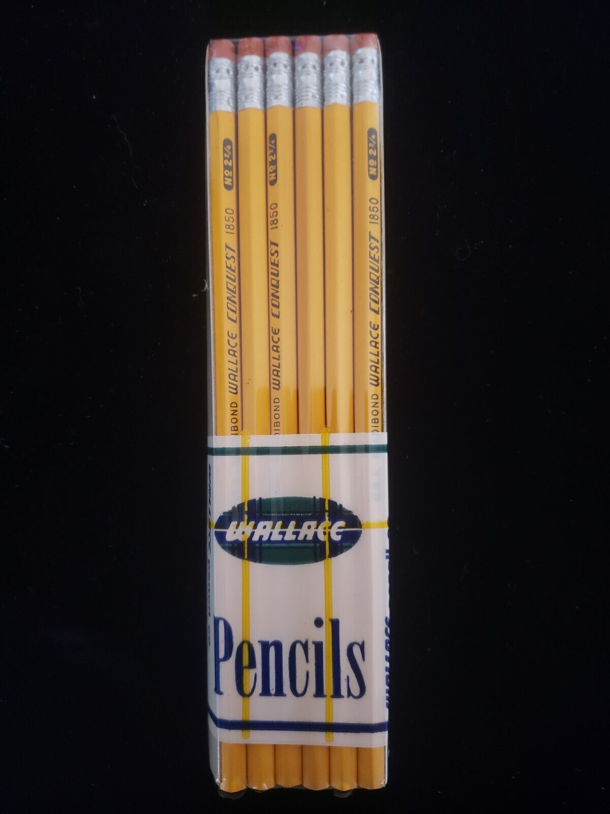 Vintage Wallace 1850 Readibond Conquest No. 2 2/4 Pencil 12 Pack New Sealed USA